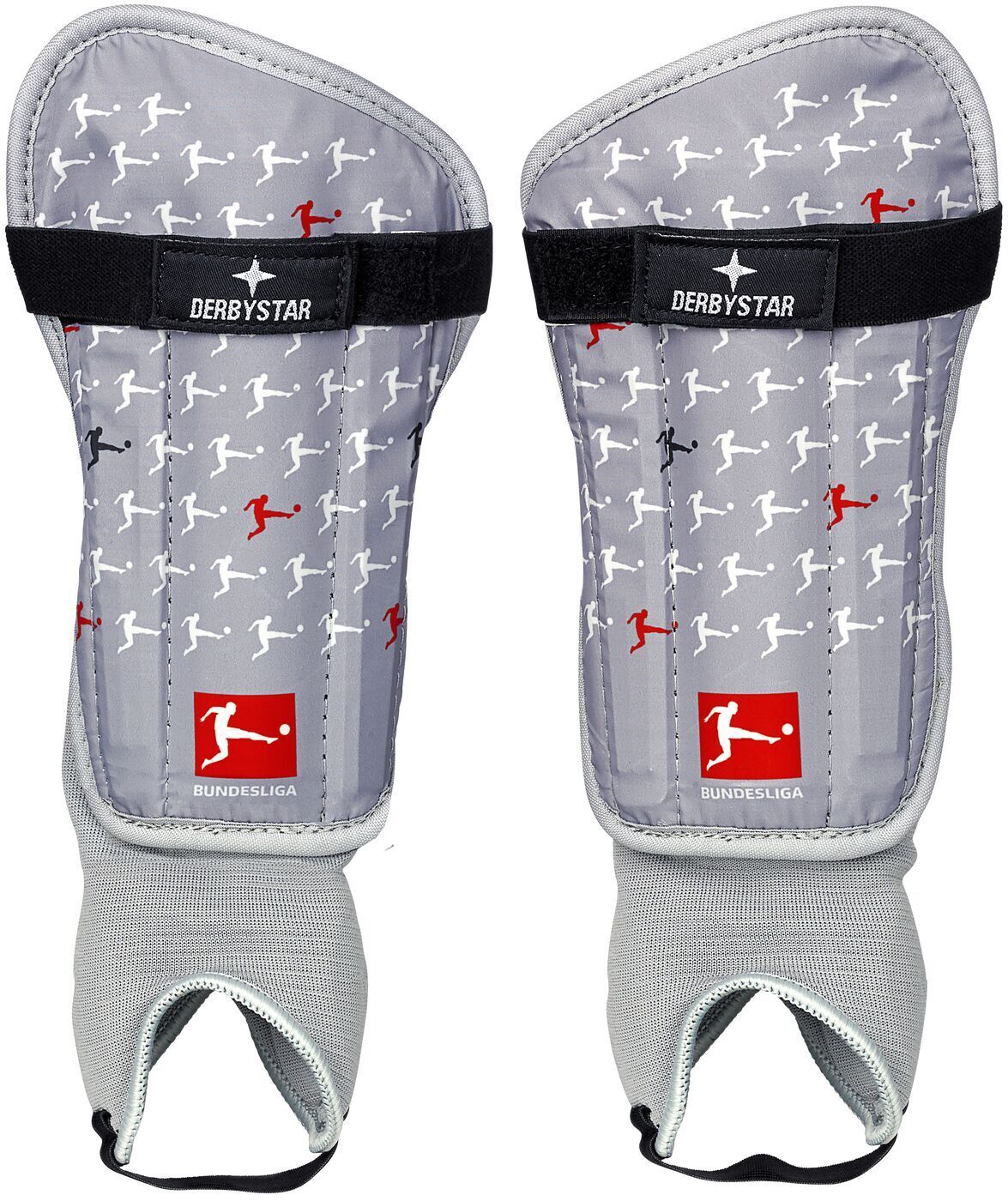 Derbystar SBS Bundesliga Protect v22 Schienbeinschoner grau schwarz rot XXS