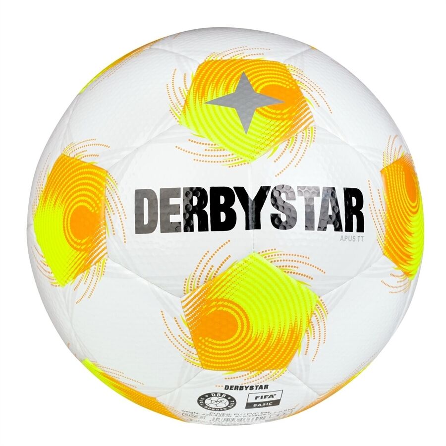 10er Paket Derbystar Fussball-APUS TT DB - weiss/gelb - 5