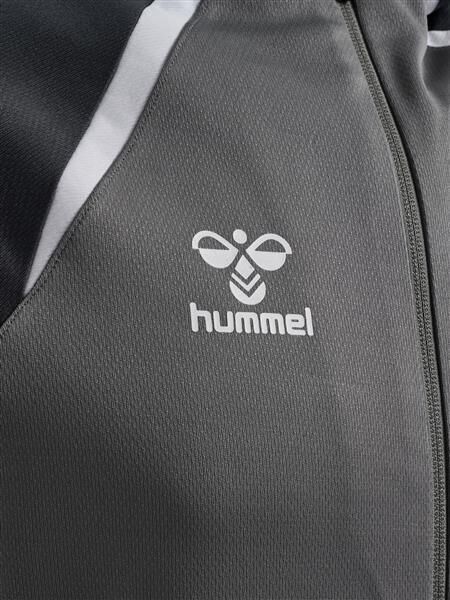 HUMMEL hmlLEAD 2.0 ZIP HOODIE - STEEL GRAY/ASPHALT - 2XL