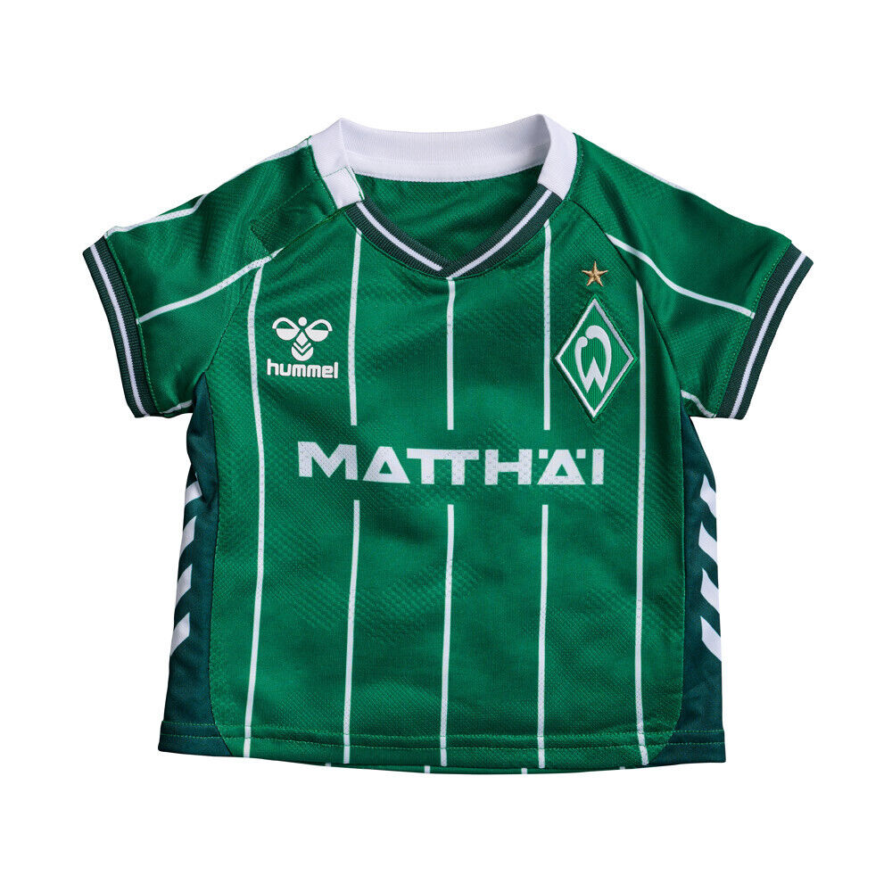 Hummel Werder Bremen Heimtrikot Mini Kit Saison 2025/2026 grün 104