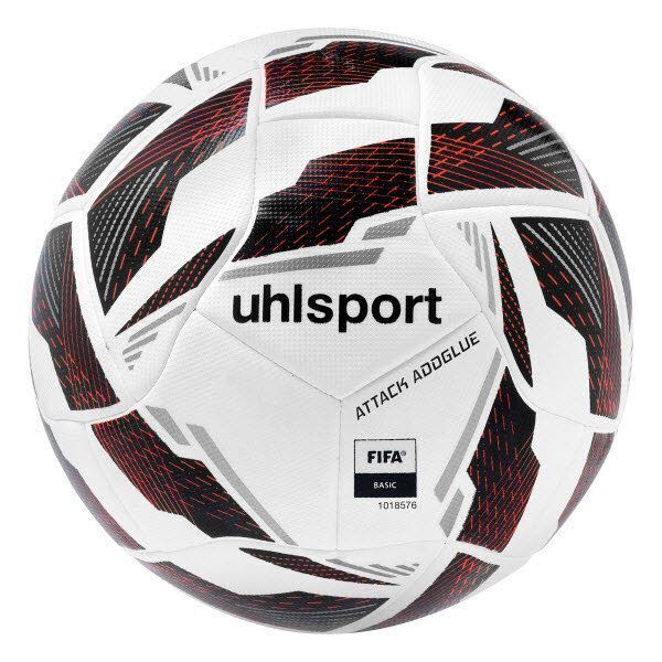 10er Ballpaket uhlsport Attack Addglue Trainingsball weiß/schwarz/rot 5