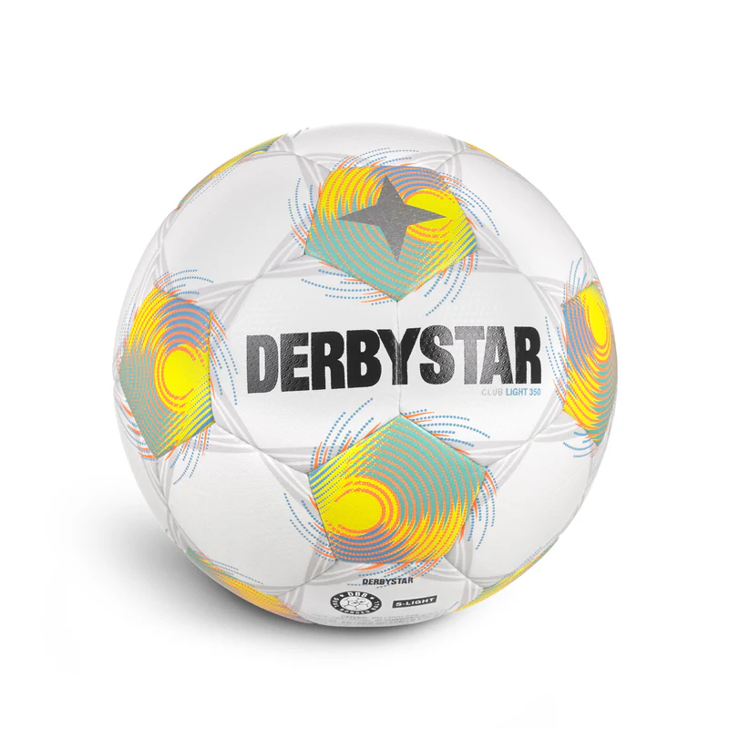 20er Ballpaket Derbystar FB-CLUB LIGHT 350 v26 Jugend Trainingsball weiß/gelb/grün 4