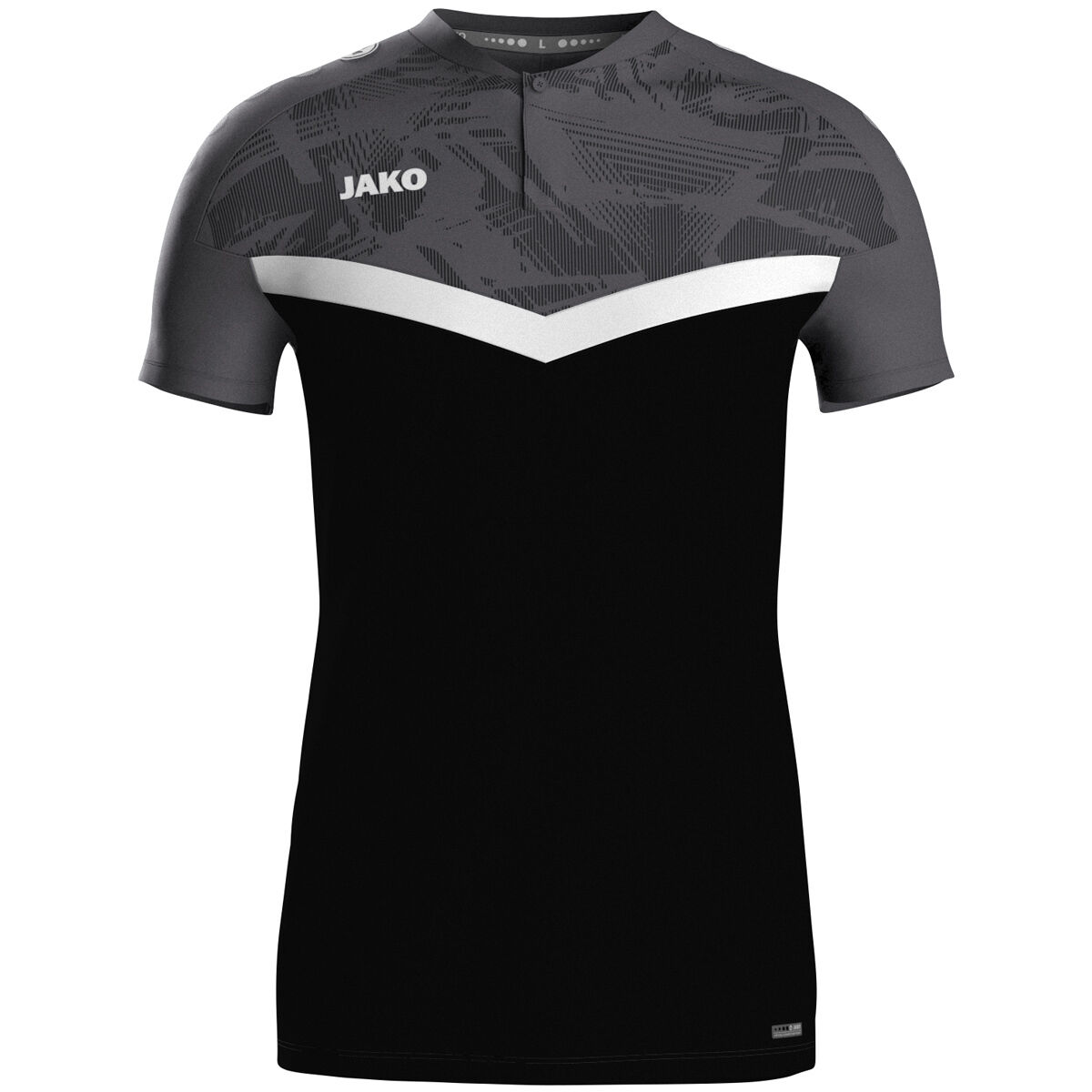 JAKO Polo Iconic, XL, schwarz/anthrazit