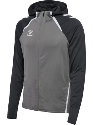 HUMMEL hmlLEAD 2.0 ZIP HOODIE - STEEL GRAY/ASPHALT - XL