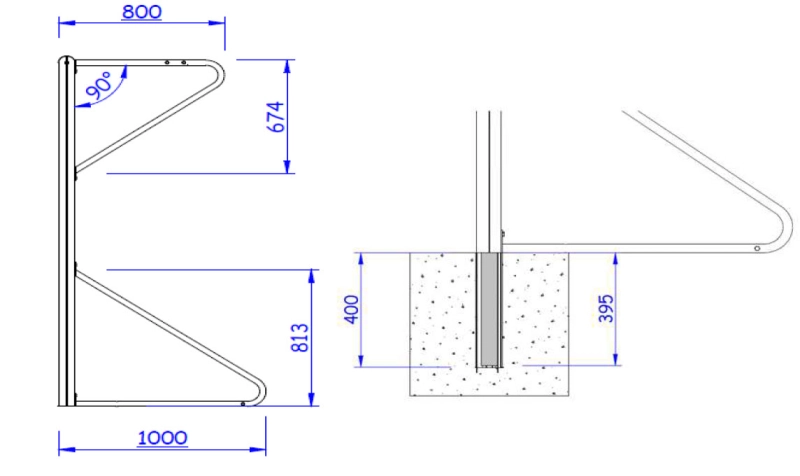 Lynxsport GmbH Handballtor - Stahl - inkl. Bodenhülsen