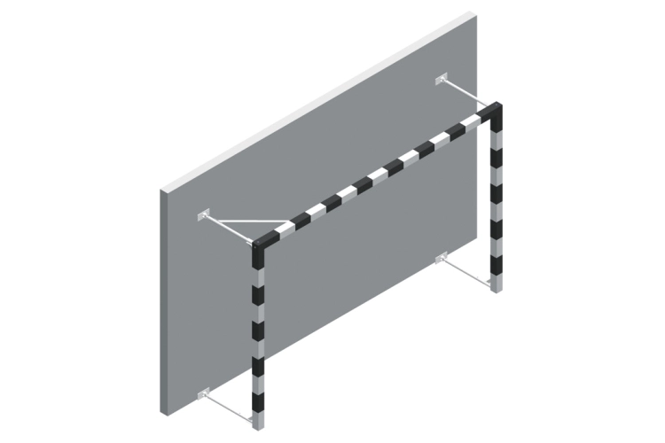 Lynxsport GmbH Handballtor - Wandmontiert, seitlich klappbar - Stahl