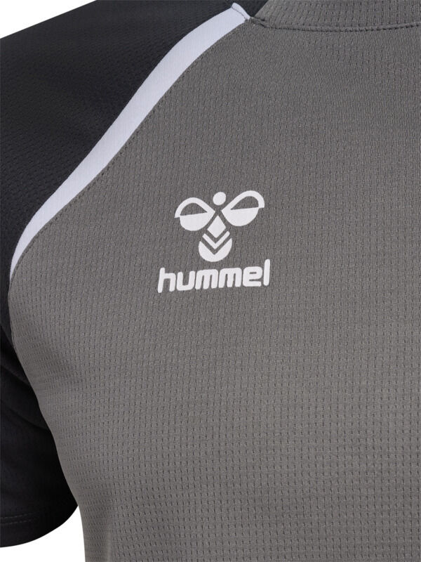 HUMMEL hmlLEAD 2.0 JERSEY S/S - STEEL GRAY/ASPHALT - 2XL