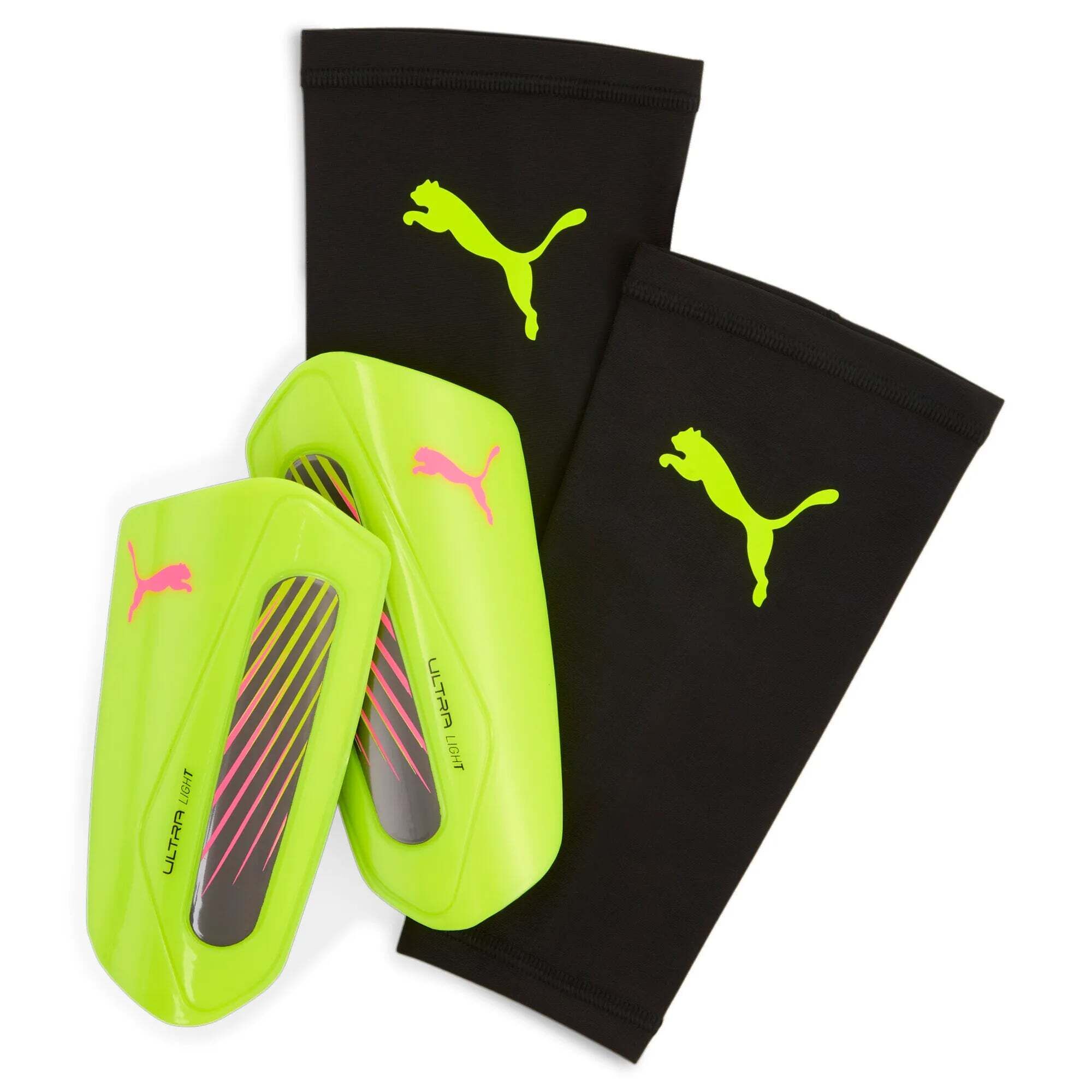 Puma Ultra Light Strap Schienbeinschoner yellow alert-puma aged silver L