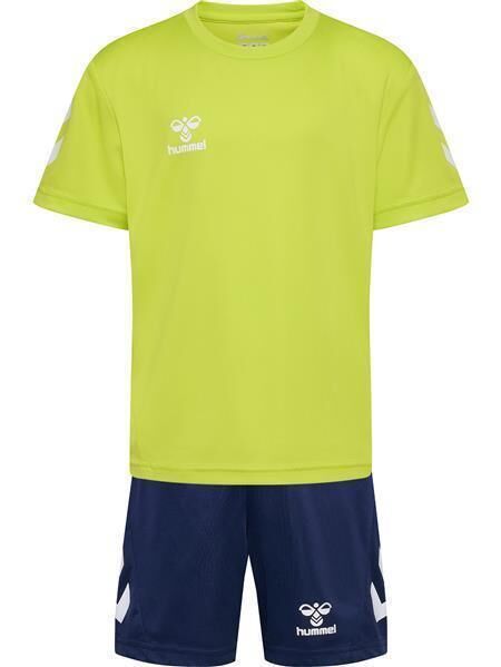 HUMMEL hmlLOGO SET KIDS - LIME PUNCH/MARINE - 116