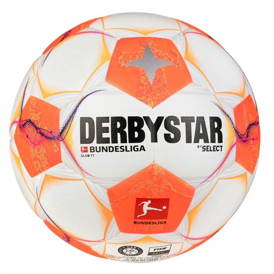 10er Paket Derbystar Fussball-BL CLUB TT - weiss/orange - 5