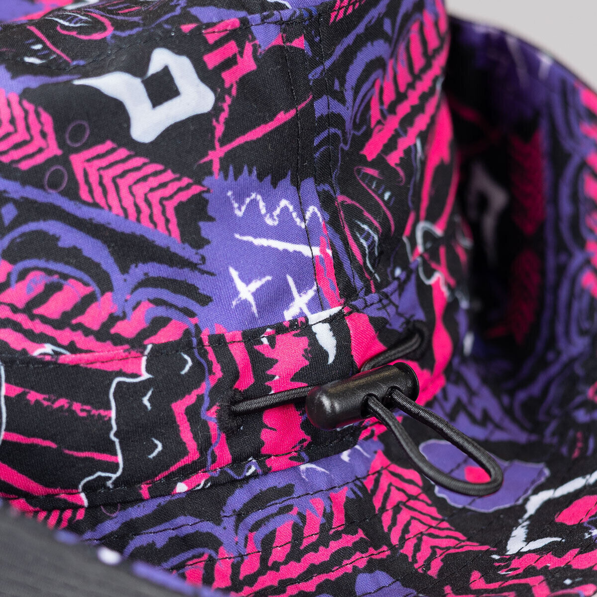 Jako Malle Fischerhut Tropicana weiß/pink/lila/schwarz uni