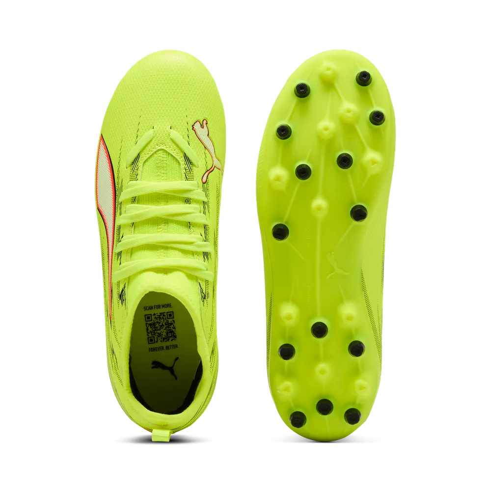 Puma Ultra 6 Match MG JR Fussballschuhe gelb/weiß/rot 38,5