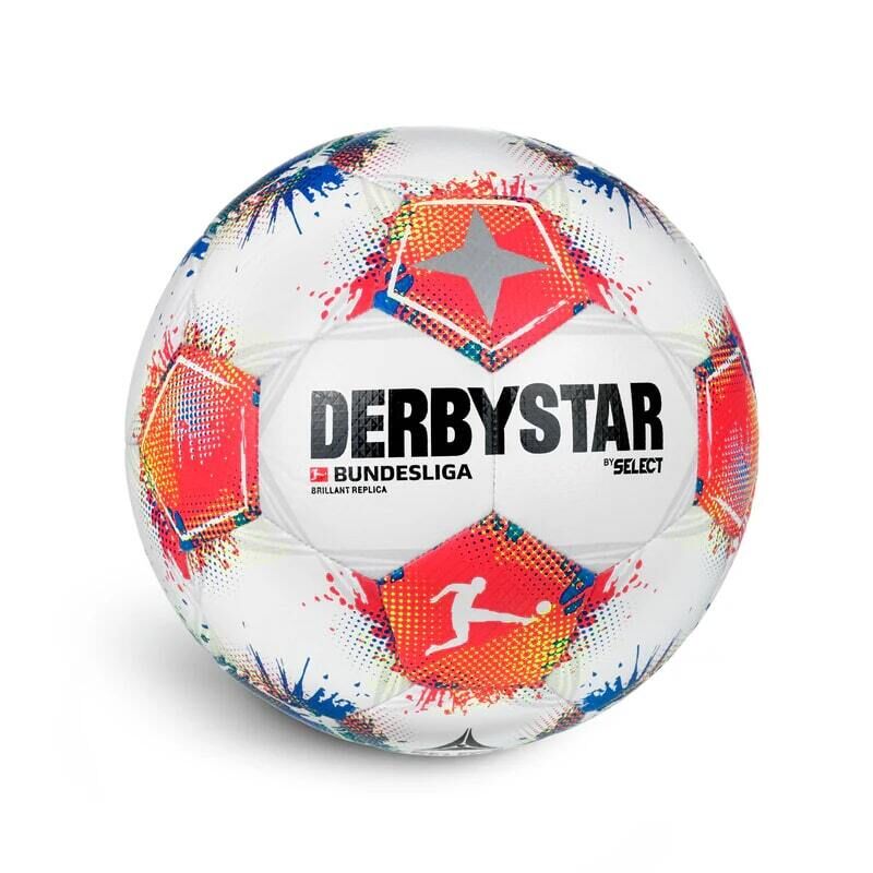 10er Ballpaket Derbystar Fussball Bundesliga Replica v25 Trainingsball weiß/blau/rot 5