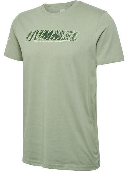 Hummel hmlTE EFFORT COTTON T-SHIRT - SEAGRASS - L Hummel hmlTE EFFORT COTTON T-SHIRT - SEAGRASS - L