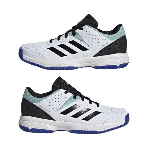 adidas Court Stabil Handballschuh Kinder Cloud White / Core Black / Lucid Blue 33 1/2