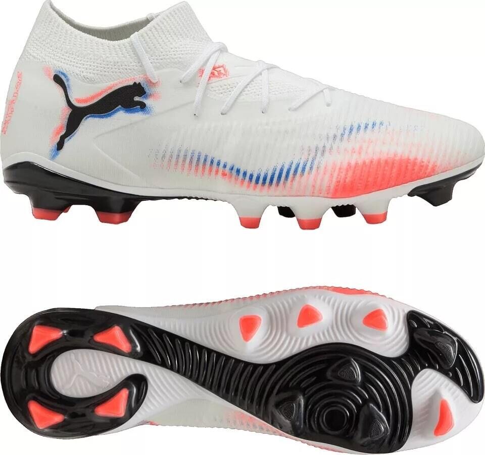 Puma Future 8 Match FG/AG Fussballschuhe puma white-puma black-glowing red 48