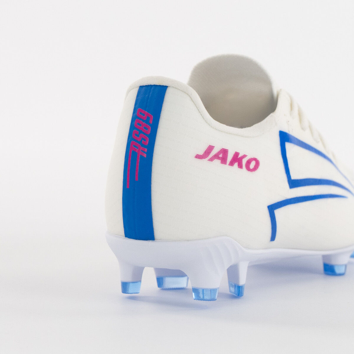 JAKO RS89 Academy FG/AG Fussballschuhe Kinder weiß/rhodamine rot/blau 38,5