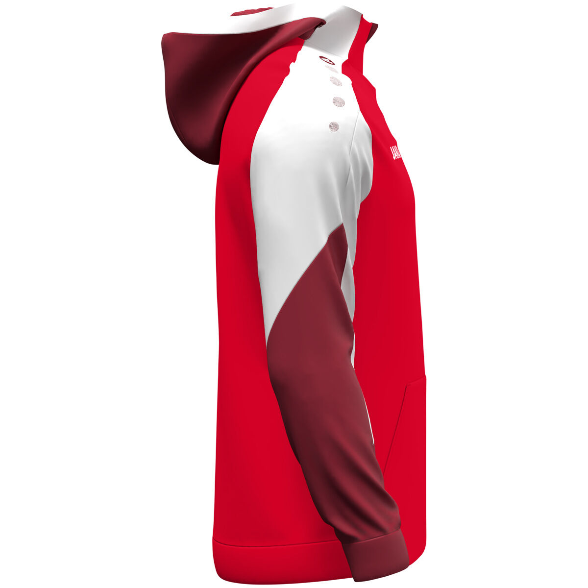 JAKO Zip Hoodie Dynamic rot/weiß/dunkelrot 3XL