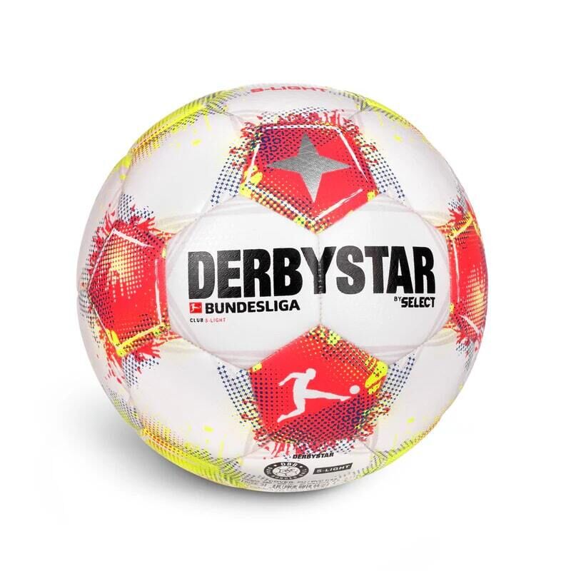 10er Ballpaket Derbystar Bundesliga Club S-Light v25 Trainingsball weiß/rot/gelb 3