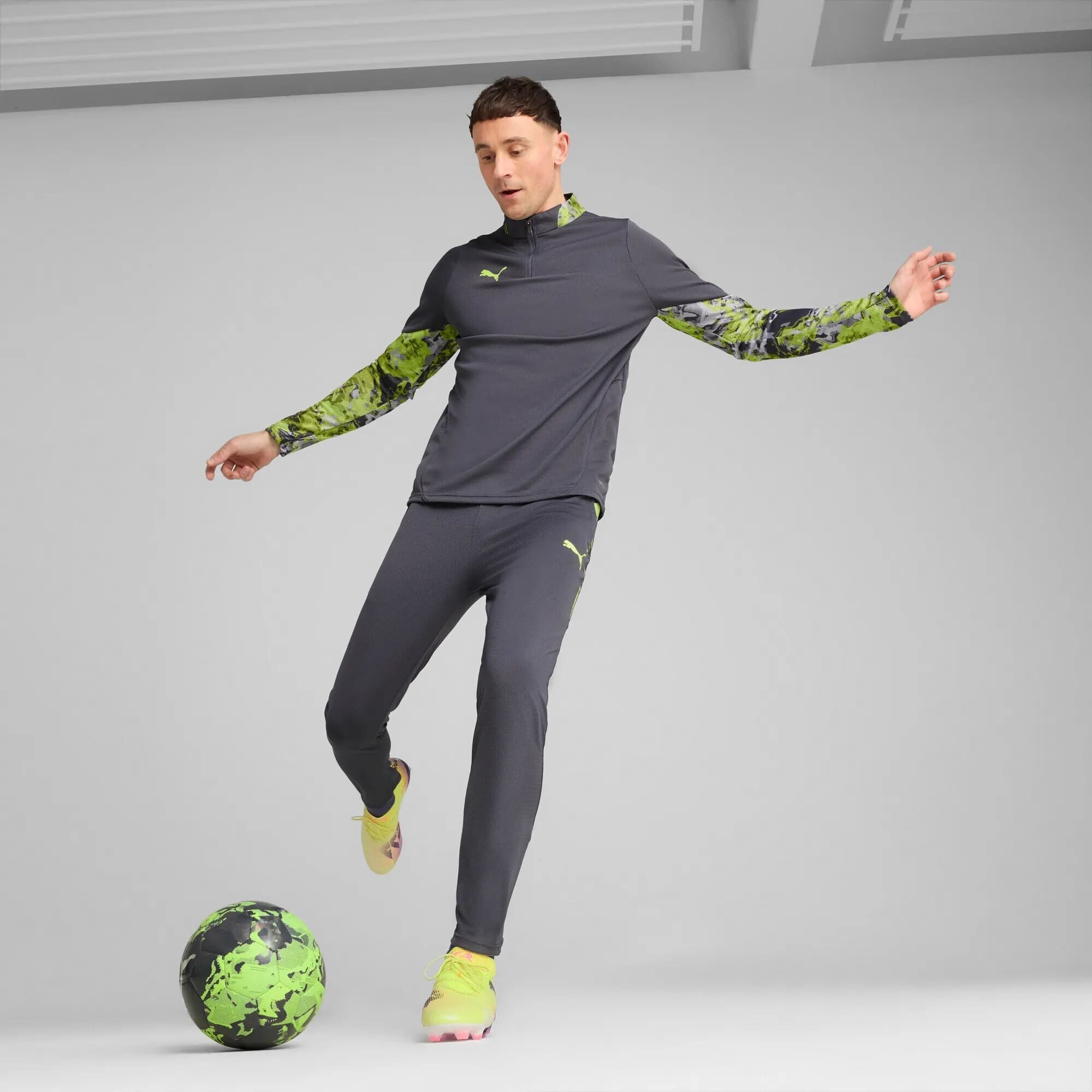 Puma IndividualLIGA Training Pants Kinder galactic gray-yellow alert 176