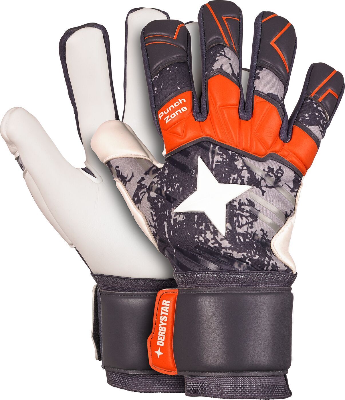 Derbystar Torwarthandschuhe-MAMBA grau orange 11