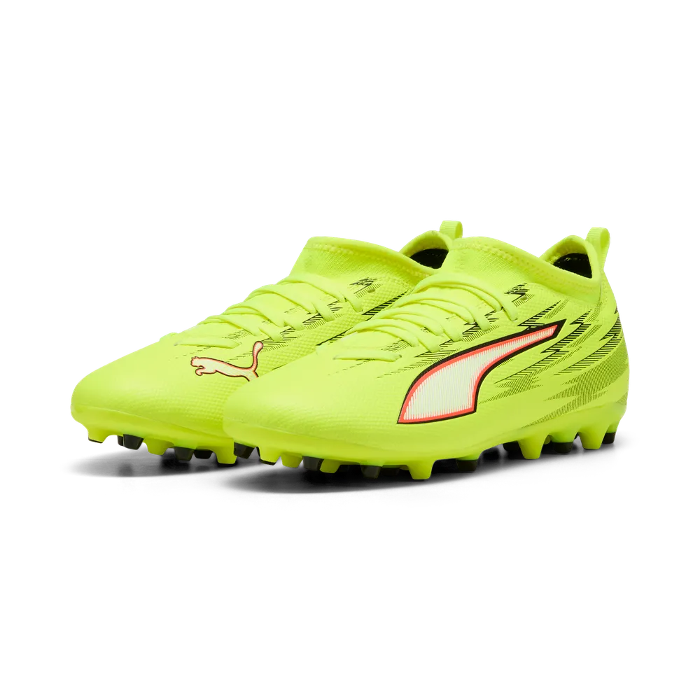 Puma Ultra 6 Match MG JR Fussballschuhe gelb/weiß/rot 38