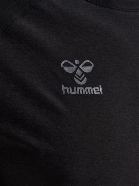 HUMMEL hmlCIMA 2.0 JERSEY S/S - BLACK MELANGE - 2XL
