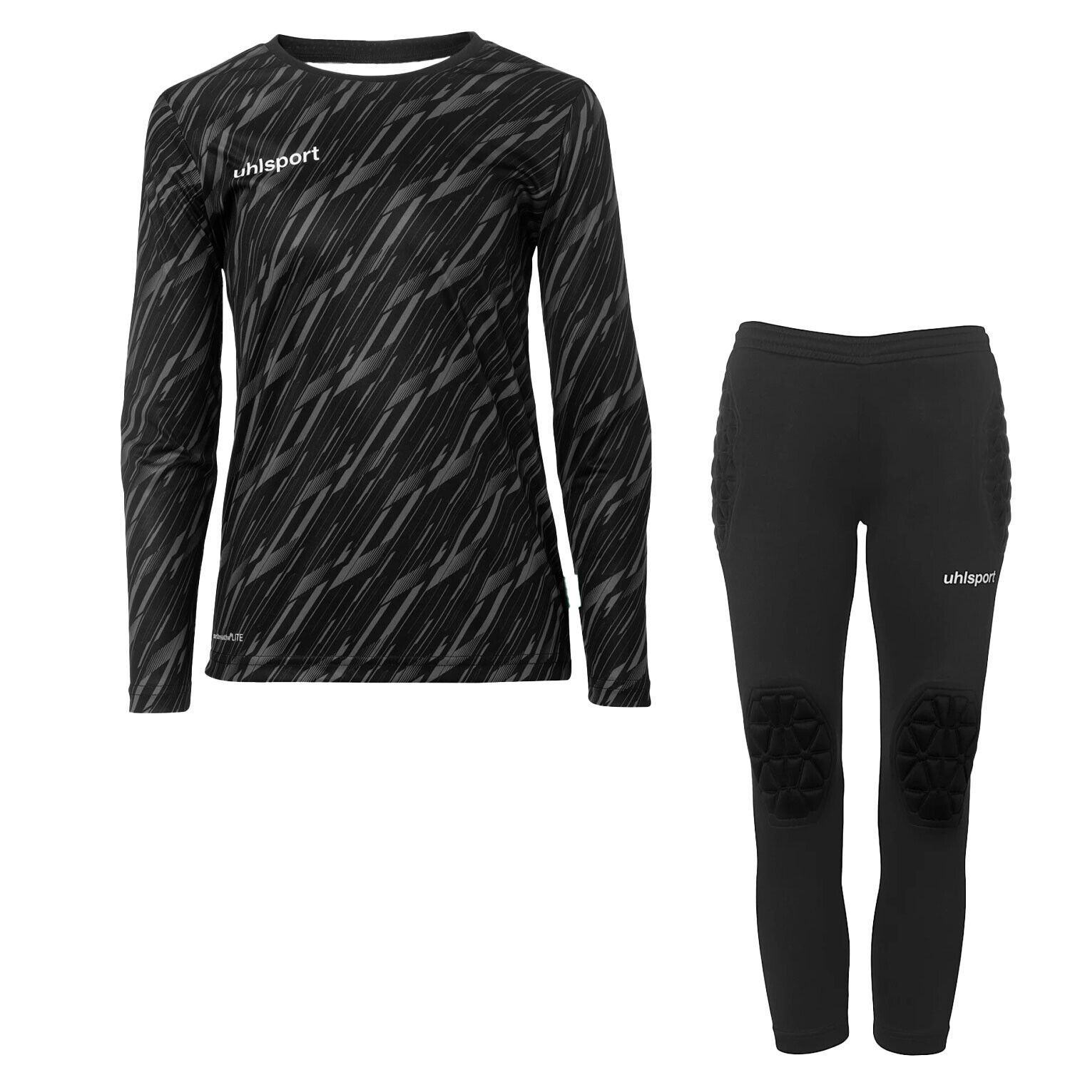 Progressive Goalkeeper Set langarm Kinder schwarz 140