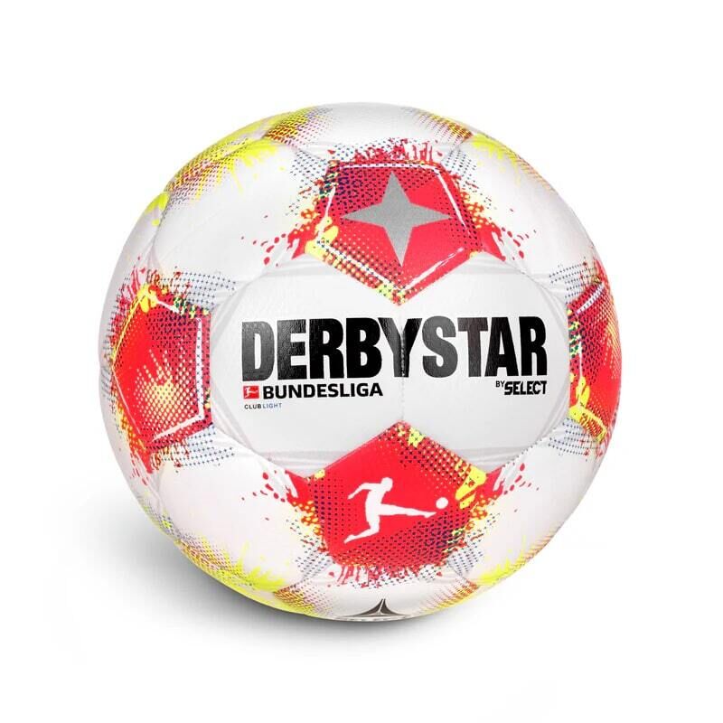 10er Ballpaket Derbystar Bundesliga Club Light v25 Trainingsball weiß/rot/gelb 5