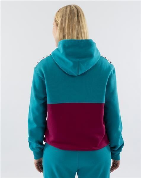 Jako Retroragender Hoodie petrol/berry XS