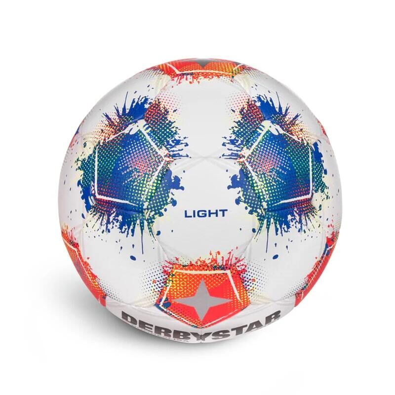 10er Paket Derbystar Bundesliga Brillant Replica Light v25 Trainingsball weiß/blau/rot 4