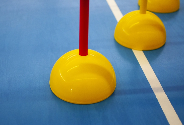 Lynxsport GmbH Slalomstangen-Set Indoor mit Standfuß inkl. Transporttasche