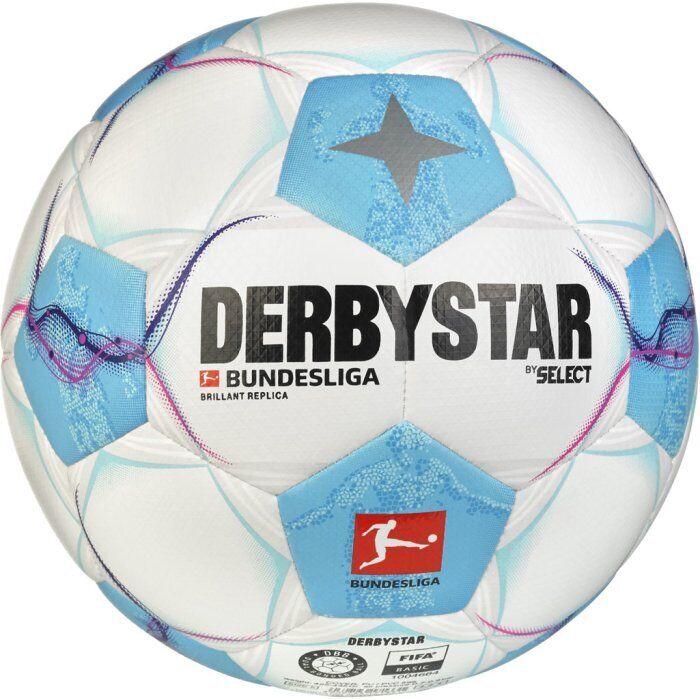 10er Ballpaket Derbystar Bundesliga Brillant Replica S-Light v24 Trainingsball blau/weiß 4