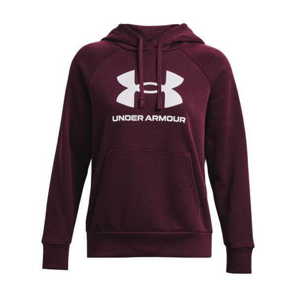 Under Armour UA Rival Fleece Big Logo Hdy-M Dunkelrot XS