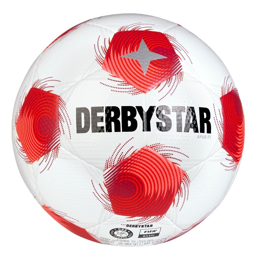 10er Paket Derbystar Fussball-APUS TT DB - weiss/rot - 5