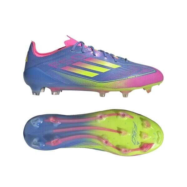 adidas F50 ELITE FG Fussballschuhe blau/gelb/pink 13 (48 2/3 EU)