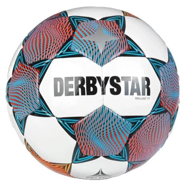 10er Ballpaket Derbystar Fussball-Brillant TT v23 Sonderedition Trainingsball weiss/rot/orange 5