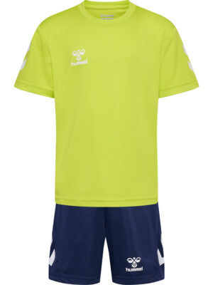 HUMMEL hmlLOGO SET KIDS - LIME PUNCH/MARINE - 164