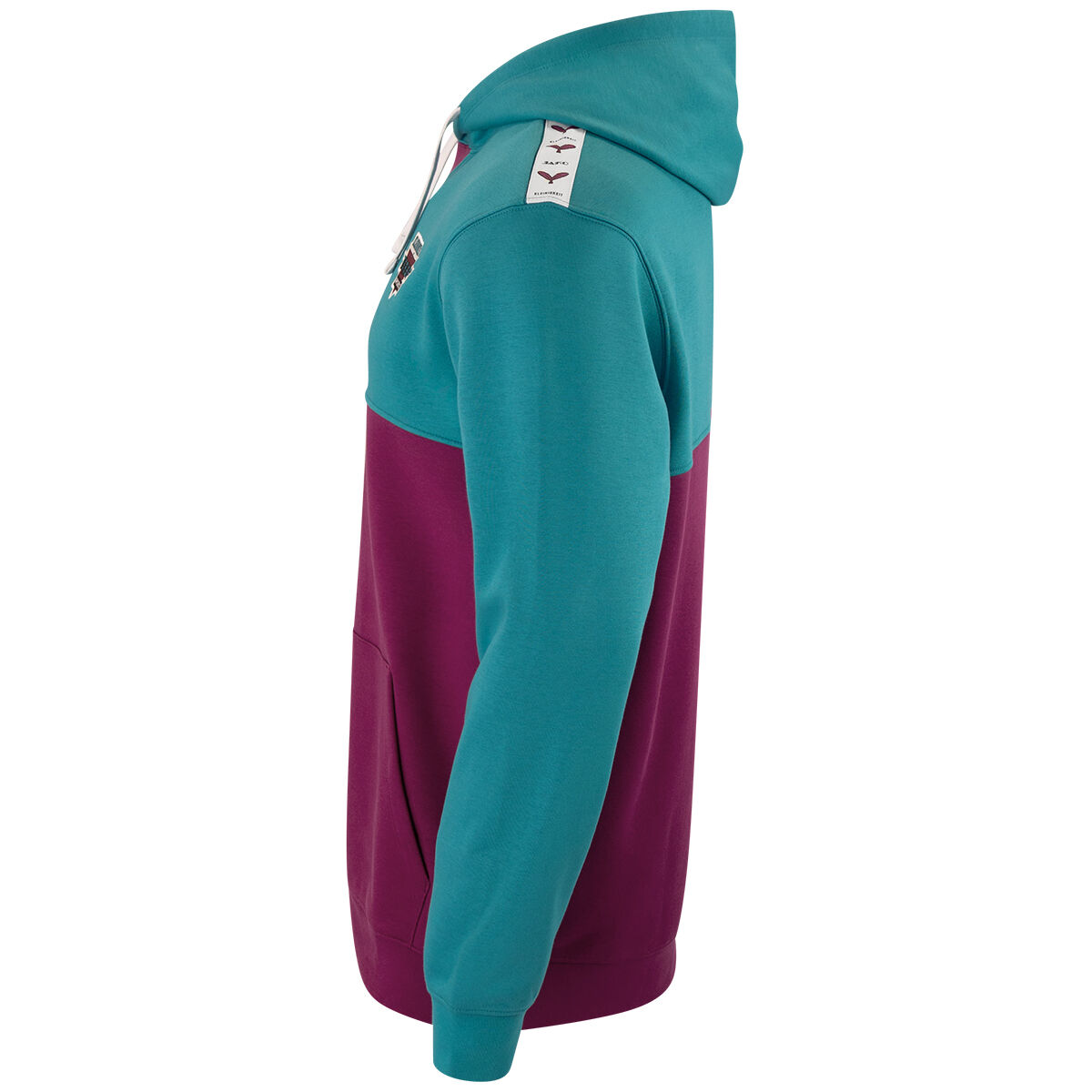 Jako Retroragender Hoodie petrol/berry XS