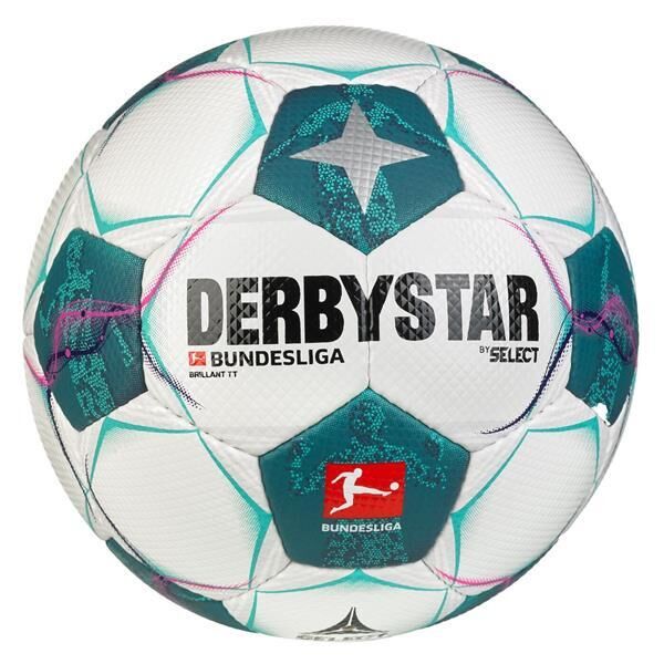 10er Paket Derbystar Fussball-BL BRILLANT TT - weiss/grün - 5