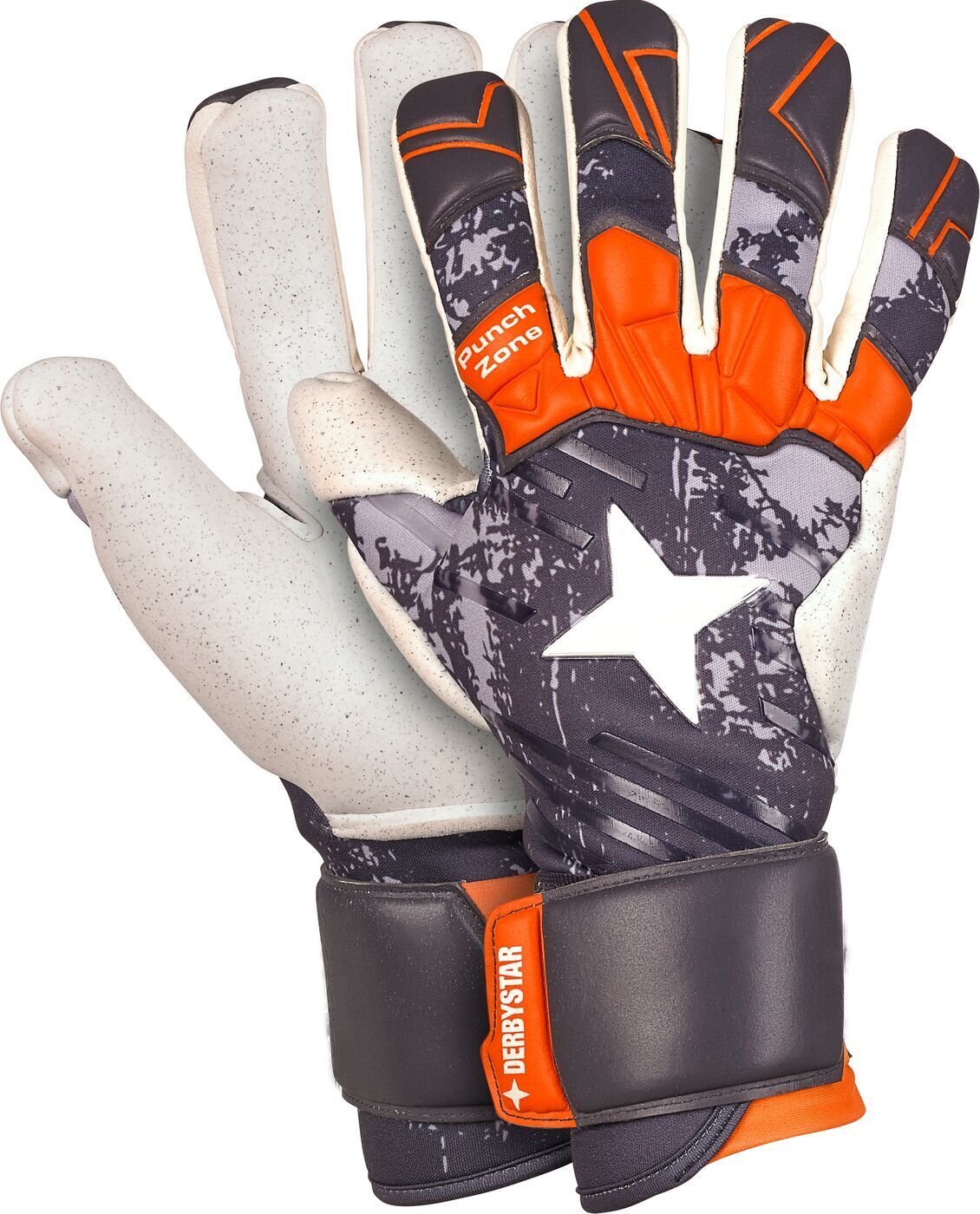 Derbystar APS Pro Grip v22 Torwarthandschuhe grau orange 10,5