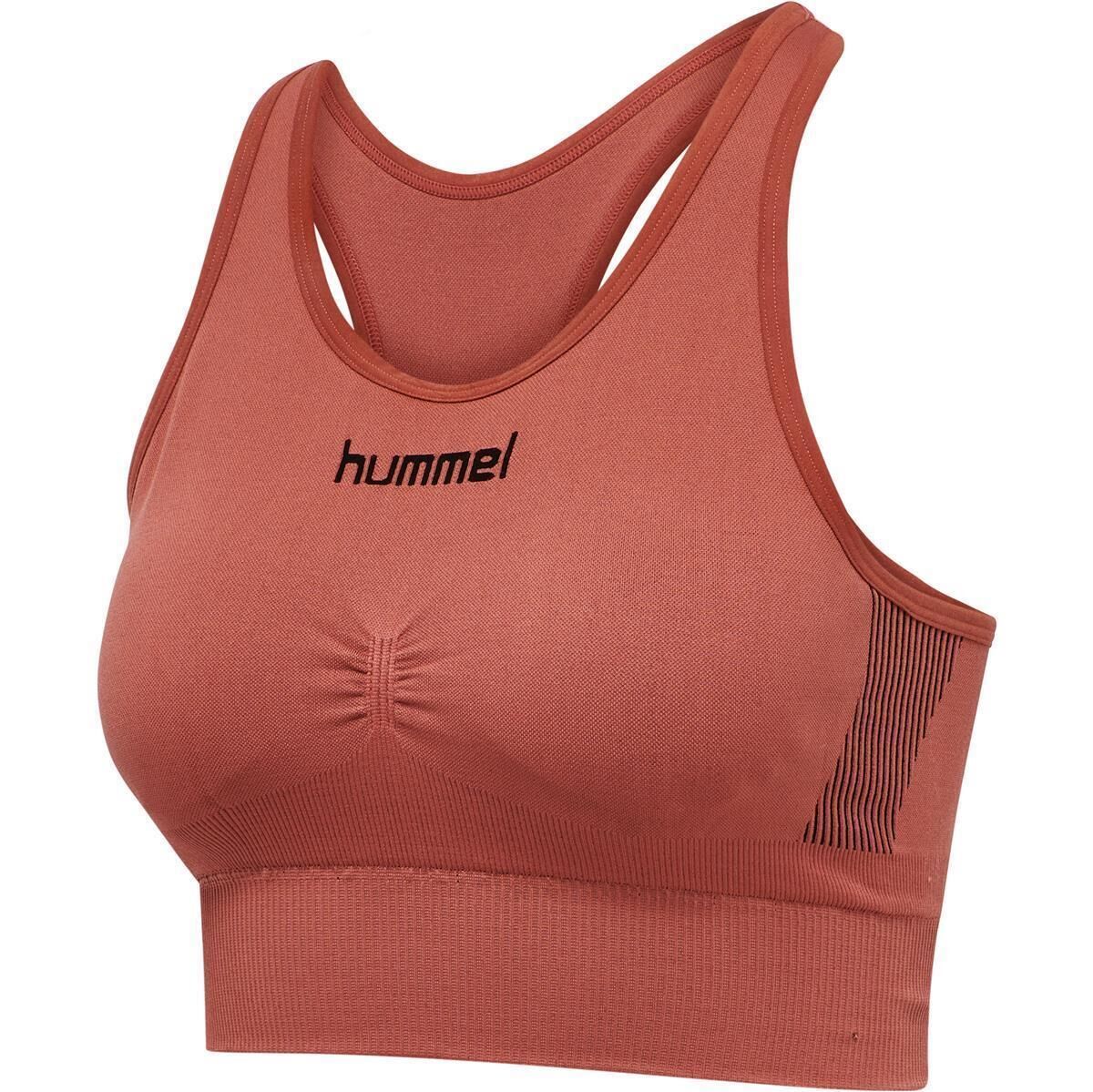 Hummel HUMMEL FIRST SEAMLESS BRA WOMAN - MARSALA - XS-S