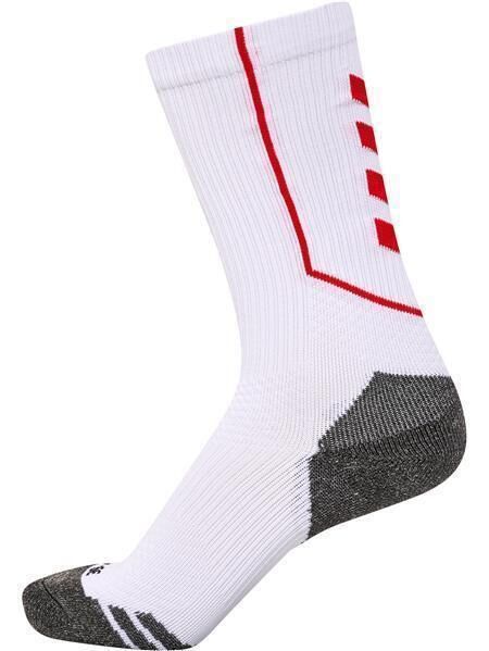 HUMMEL hmlPRO TRAINING SOCKS LOW - WHITE/TRUE RED - 47/50