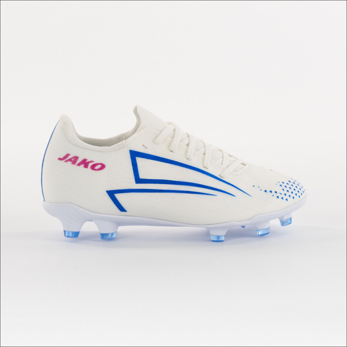 JAKO RS89 Academy FG/AG Fussballschuhe Kinder weiß/rhodamine rot/blau 38,5