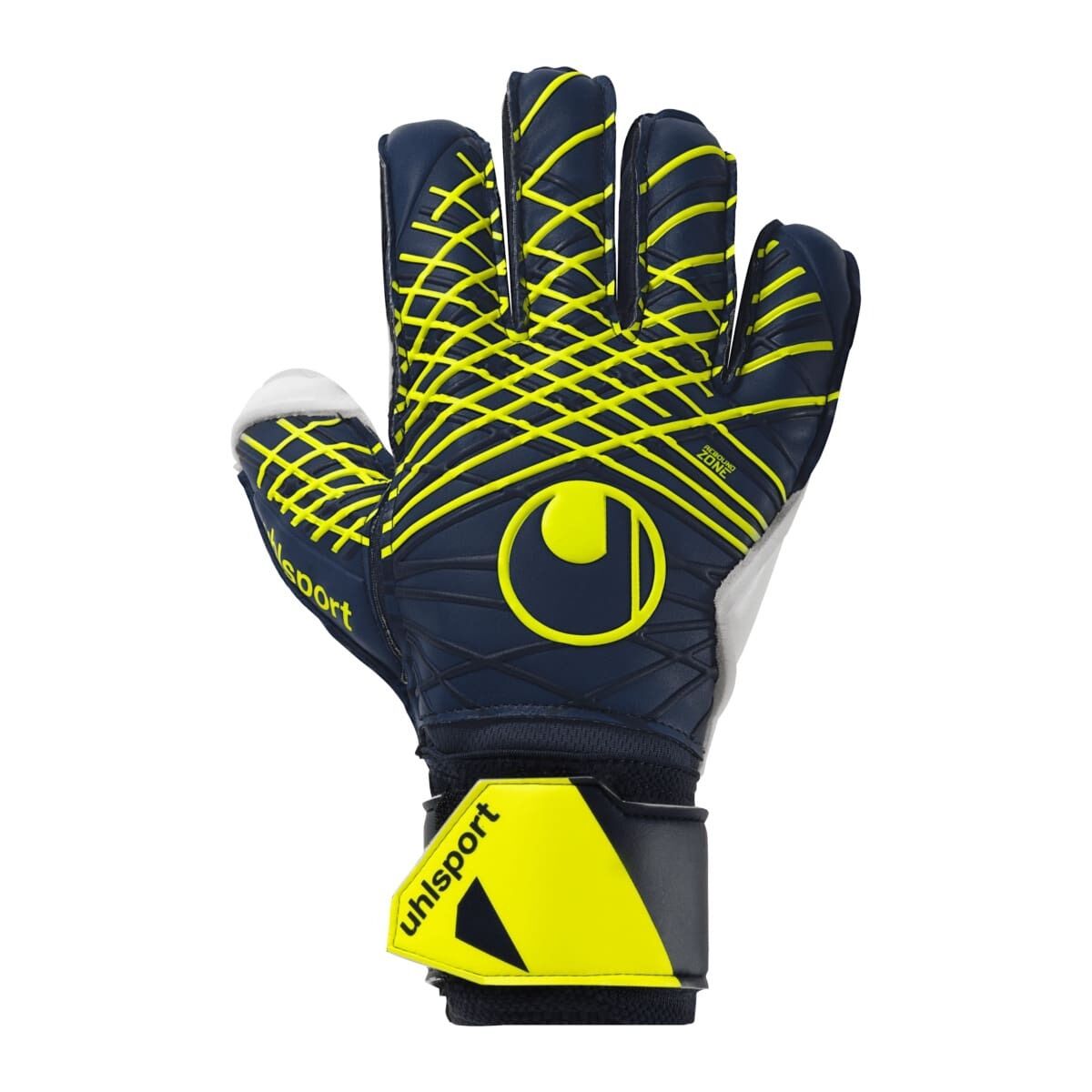 Uhlsport Prediction Soft Flex Frame Torwarthandschuhe marine/weiß/fluo gelb 9,5