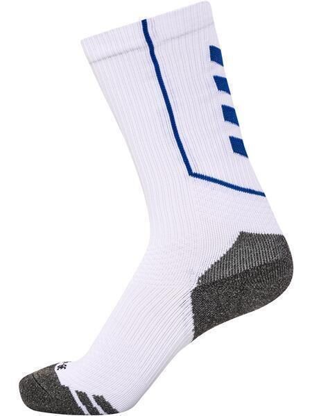 HUMMEL hmlPRO TRAINING SOCKS LOW - WHITE/TRUE BLUE - 35/38