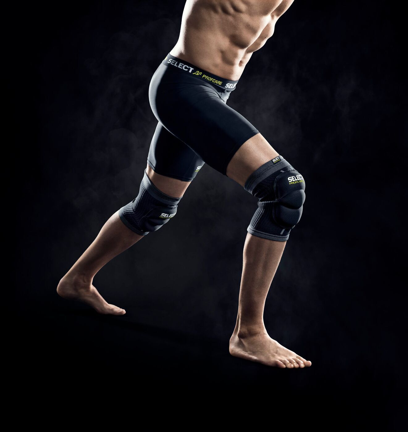 Select Elastische Kniebandage mit Polster schwarz XS