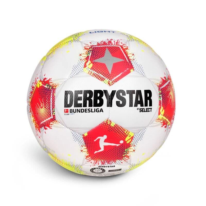 10er Ballpaket Derbystar Bundesliga Club Light v25 Trainingsball weiß/rot/gelb 5