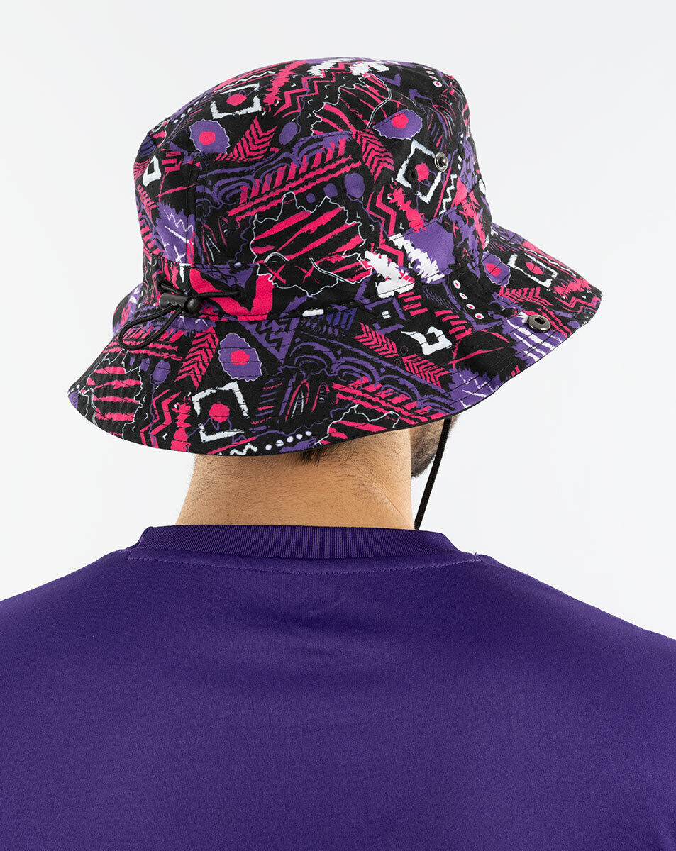 Jako Malle Fischerhut Tropicana weiß/pink/lila/schwarz uni