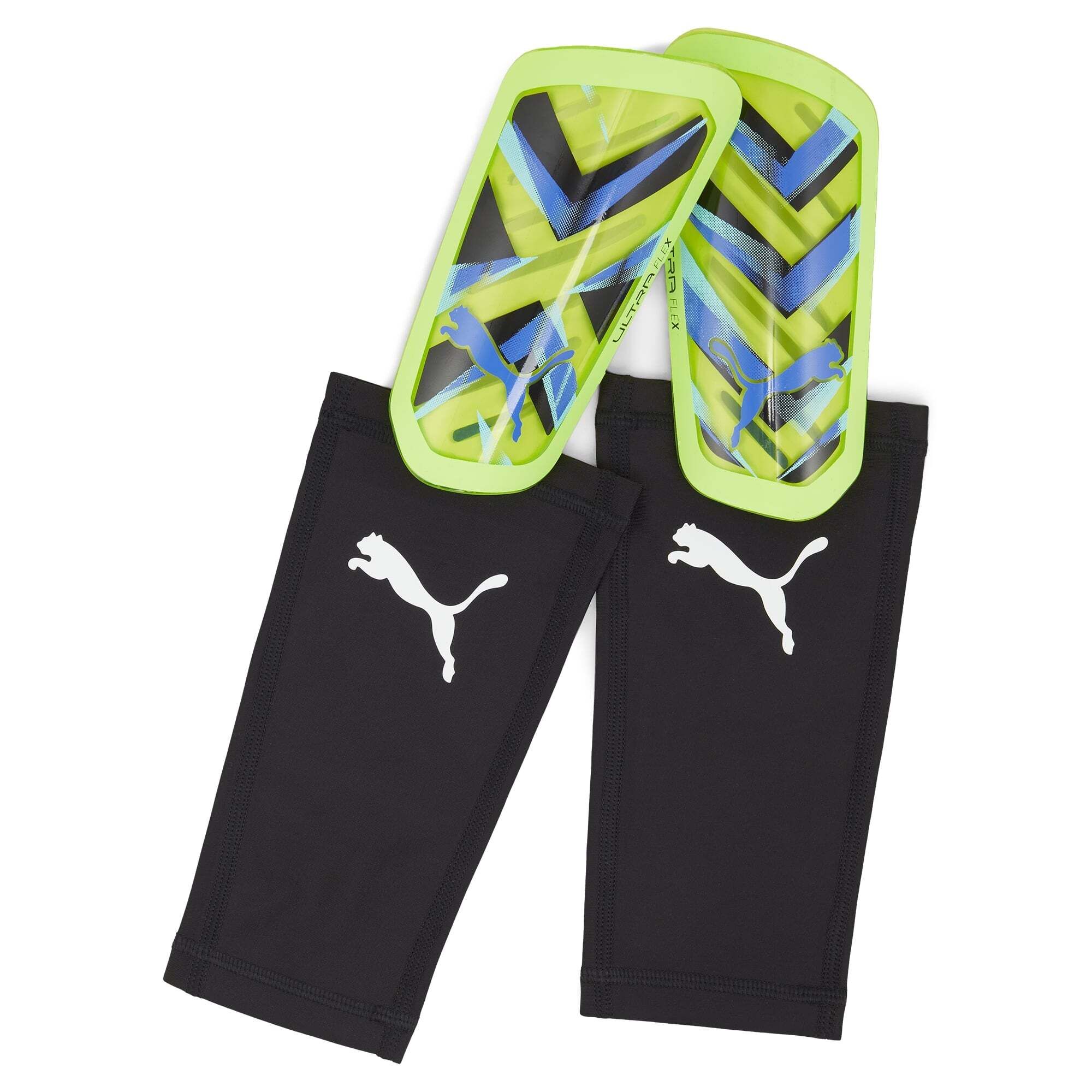 Puma Ultra Flex Sleeve Schienbeinschoner fizzy apple-bluemazing L Puma Ultra Flex Sleeve Schienbeinschoner fizzy apple-bluemazing L